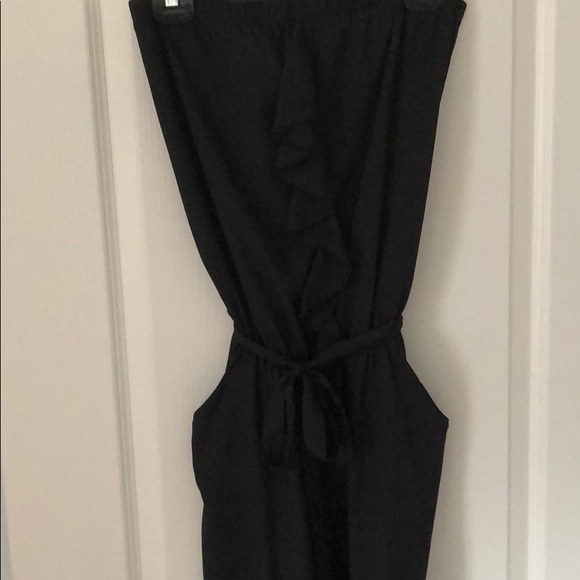 Black tube top jumpsuit - Picture 3 of 4